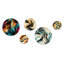 Corris - ensemble abstrait d'art mural abstrait rond de 5