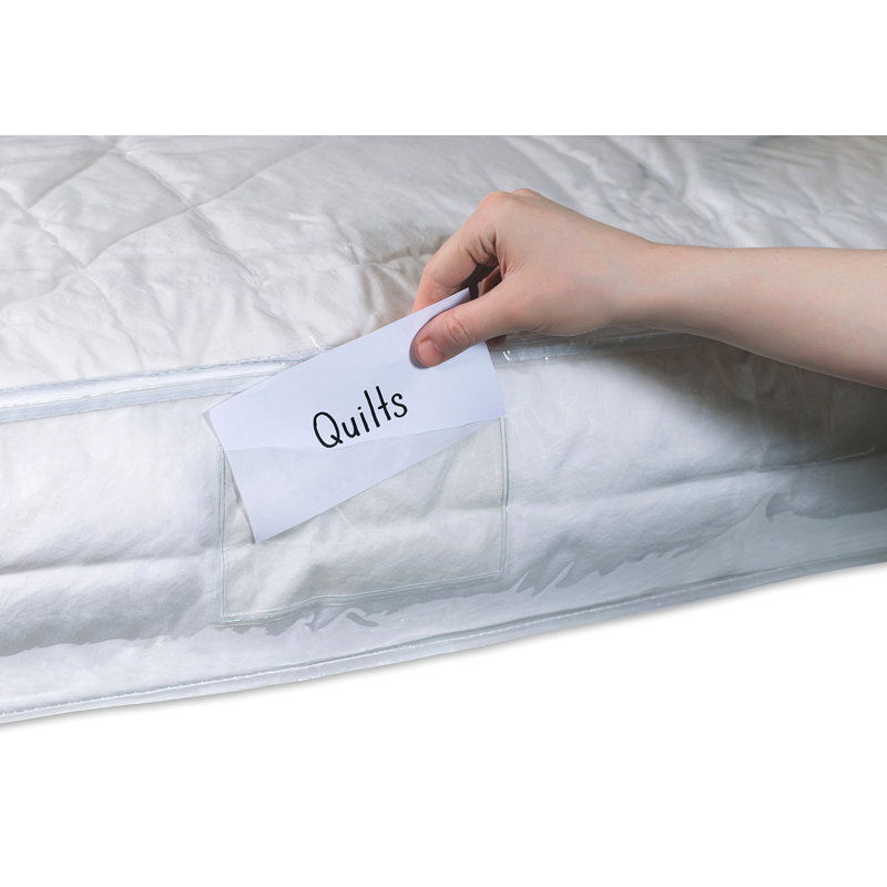 Durable Vinyl Material To Shield Your Contents From Dust, Dirt And Moisture, Easy Gliding Zipper For Easy Access And Label Pocket(2-Pack)