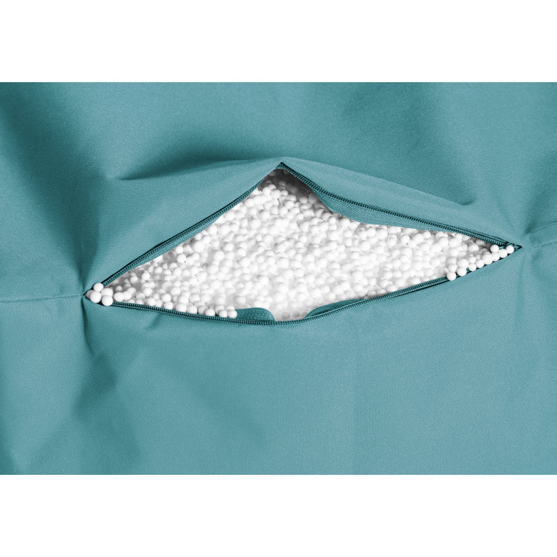Brava Standard Bean Bag Chair & Lounger, Turquoise 100% Polyester