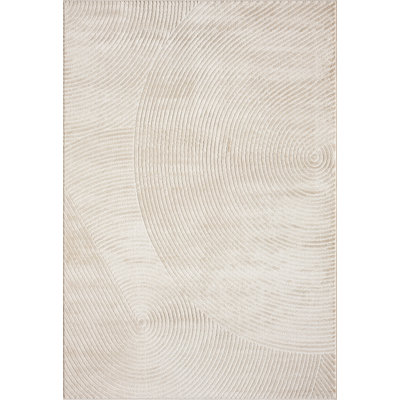 Abani Murtie NTL130B Beige Zen Reiki Circles Area rug