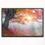 « matinée dans misty red forest », reproduction de photo sur toile tendue encadrée-26669868