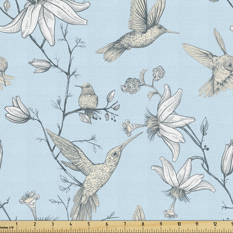 Nickols Flowers and Hummingbirds Fabric