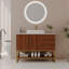 Meuble-lavabo moderne de 36 po avec lavabo vasque en céramique, meuble autoportant d'appoint doré-173443746