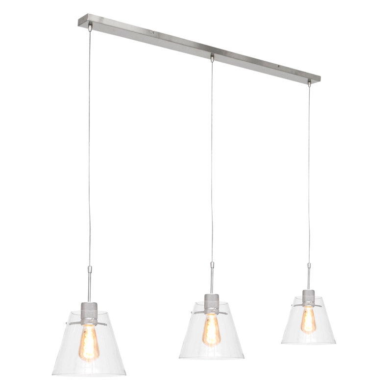 Loma 3 - Light Nickel Cone Pendant