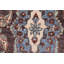 Tapis gris / bleu en laine noué à la main 6 pi 3 po x 9 pi Everson Ikat
