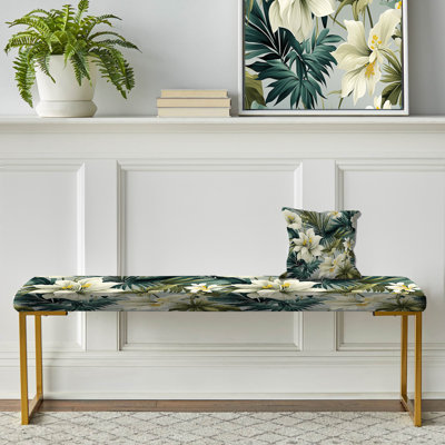 Banc rembourré or