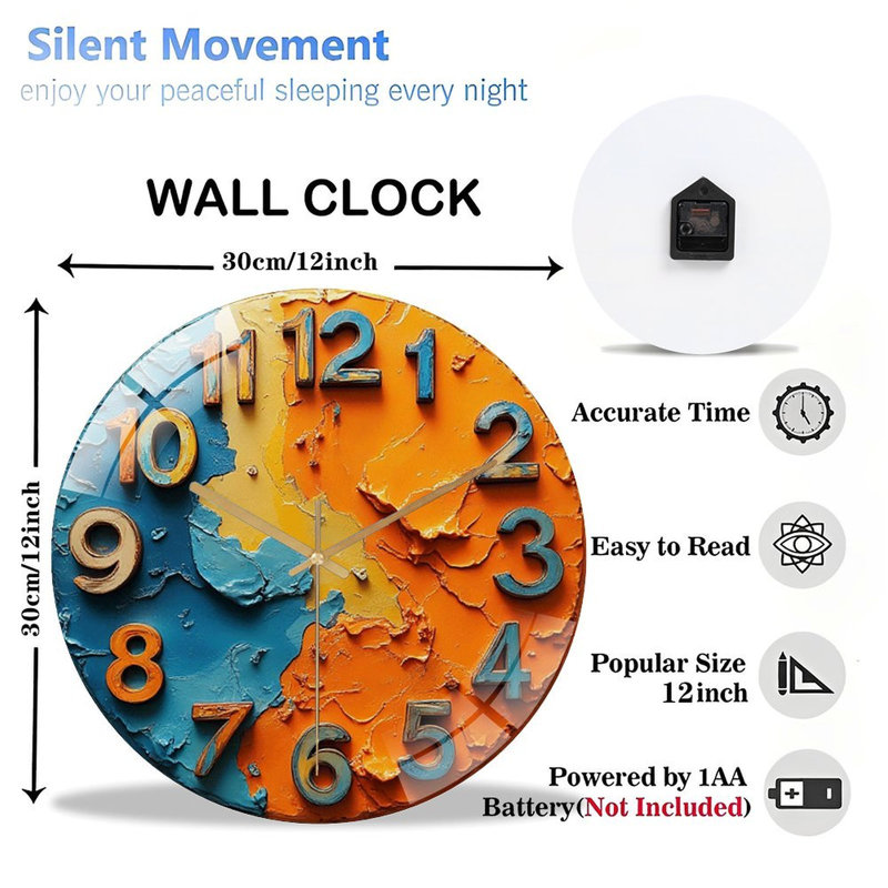 Horloge murale 12 po