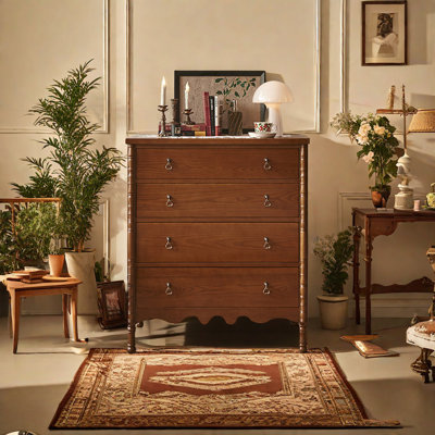 Simple Retro Practical Accent Cabinet Solid Wood Accent Chest