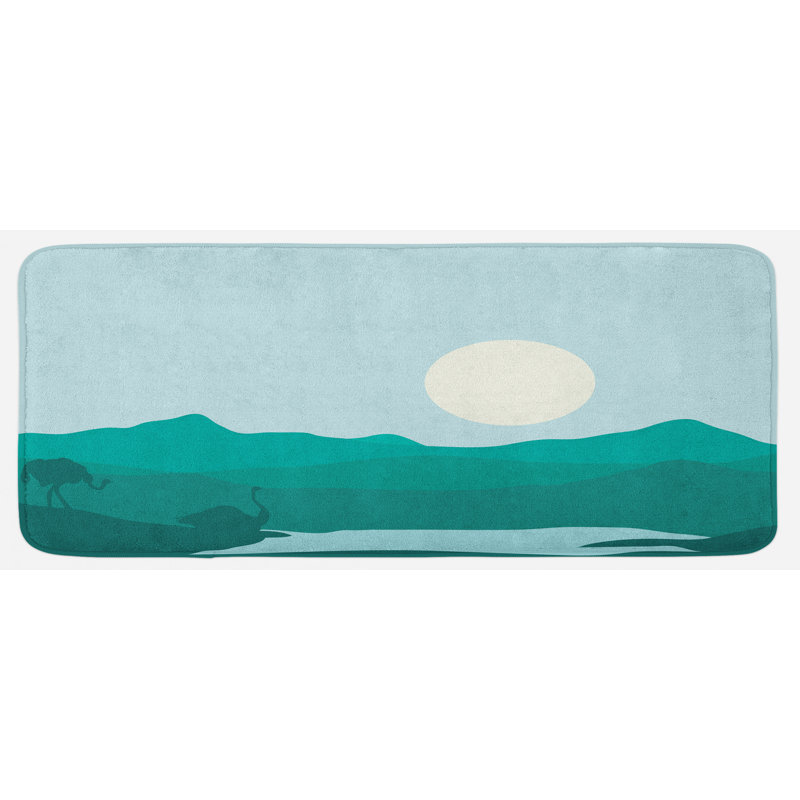 Tapis de cuisine autruche