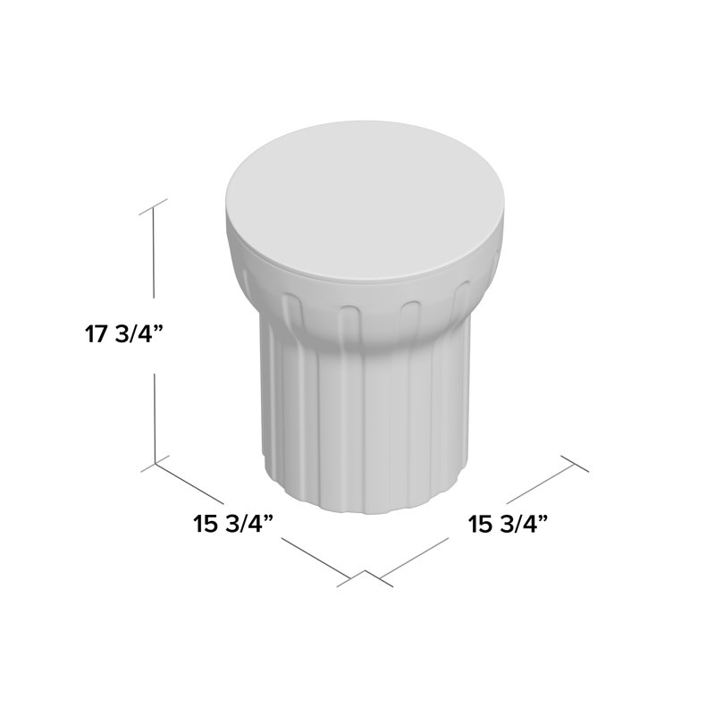 Fellsburg Stone Top End Table, Dark Gray