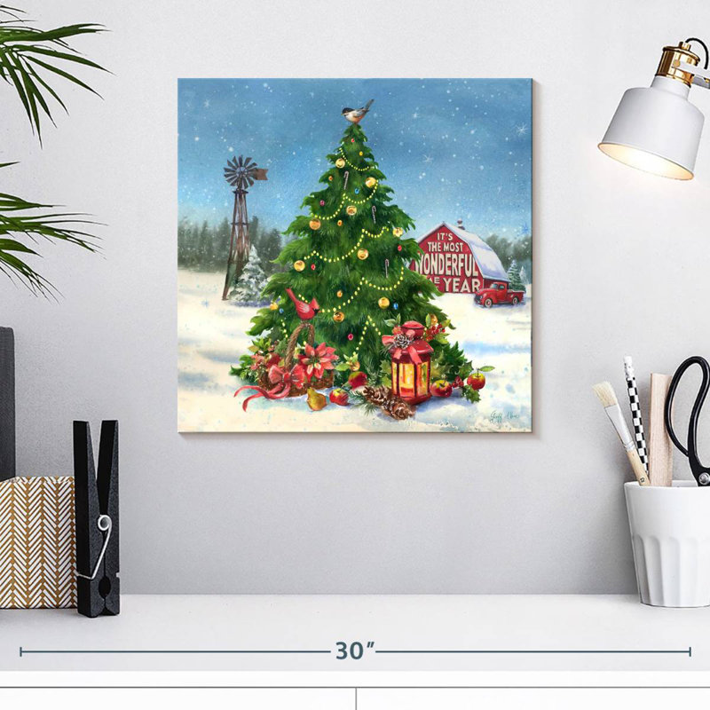 Grange de Noël, H 16 po x l 16 po