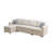 102" 6-Pieces Convertible Sofa Couch With Pull Out Bed And Storage-62603344