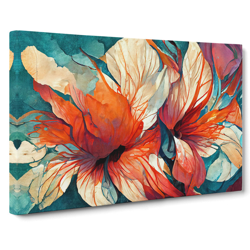 Flowers Abstract Vol.4 - Wrapped Canvas, 35cm H x 50cm W x 3cm D