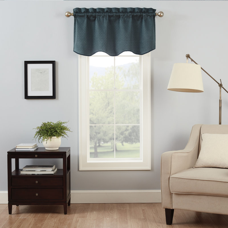 Plum Scalloped Rod Pocket Window Valance 42" x 21"
