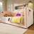 Upholstered Twin Size Daybed, Hydraulic Storage Twin Bed Frame With USB & Type-C Charging, Bed Frame With Wooden Slats And Tufted Sofa Back, Pink, Velvet (Without Mattress)-1845032703