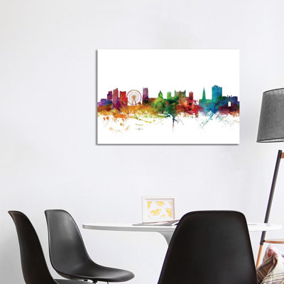 Nottingham, England Skyline by Michael Tompsett - Wrapped Canvas Gallery-Wrapped Canvas Giclée