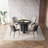 39.37" Modern Round Black Dining Table Set with 4 Chairs for Kitchen, Bar, Living Room, Small Space-374086775-374086740