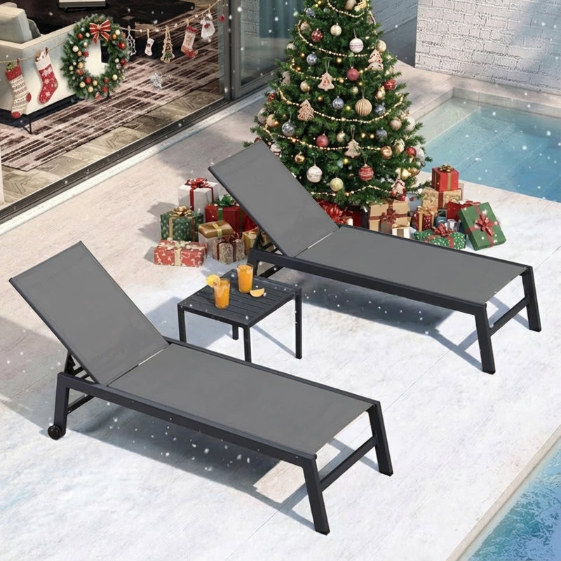 Chaise longue inclinable 66,15 po Latitude Run, Gris