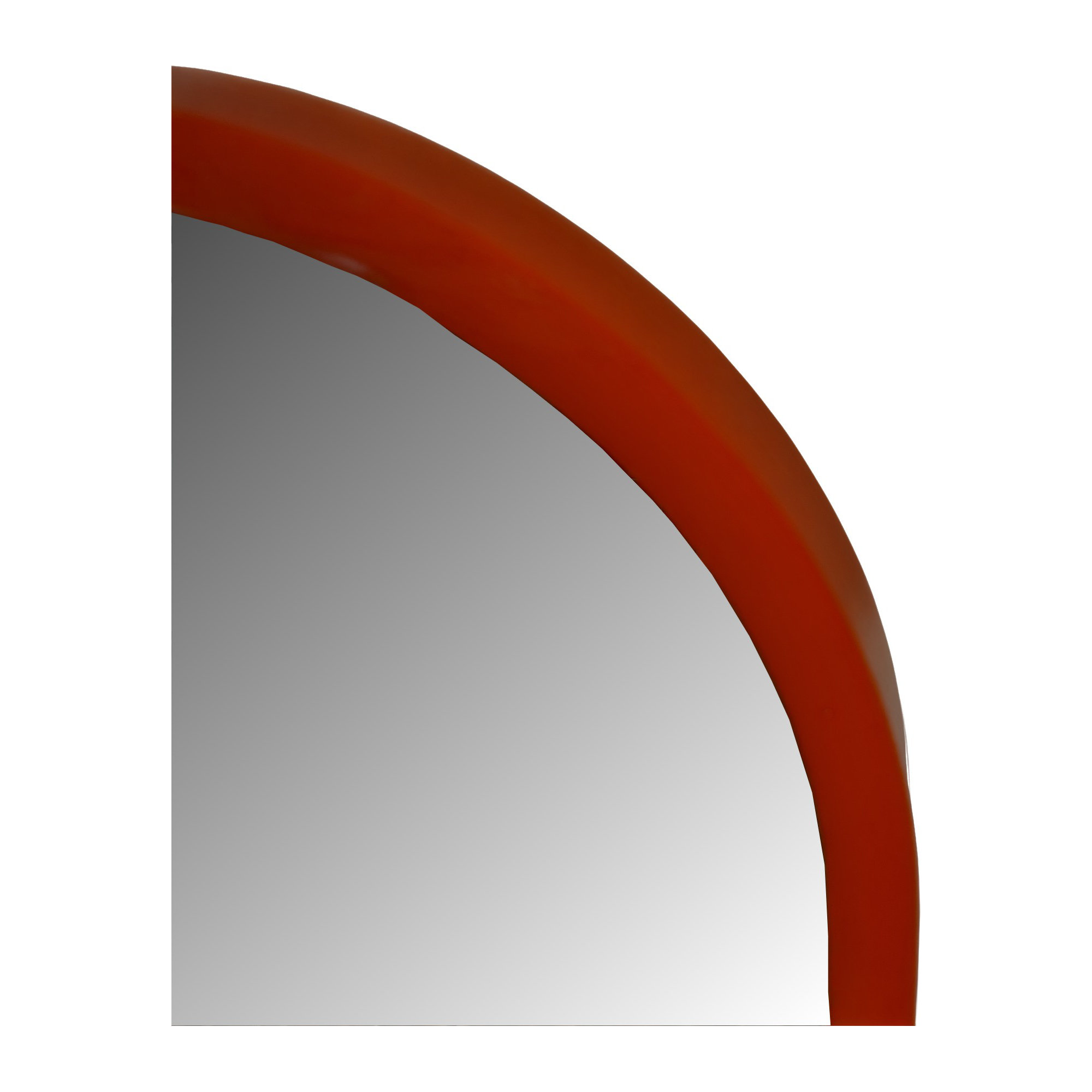 Osman Glossy Intense Rust Wall Mirror, Red