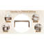 Console 65 pouces en placage de bois massif rustique-784552530