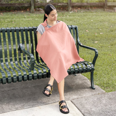 Comfy Cubs Breathable Nursing Cover - 100% Muslin Cotton with Rigid Hoop