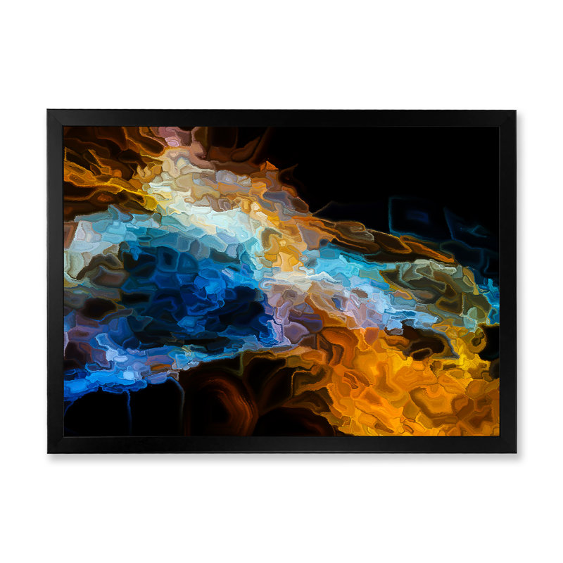«Liquid Color Flows III», reproduction sur toile encadrée, Cadre photo noir, H 8 po x l 12 po x P 1 po