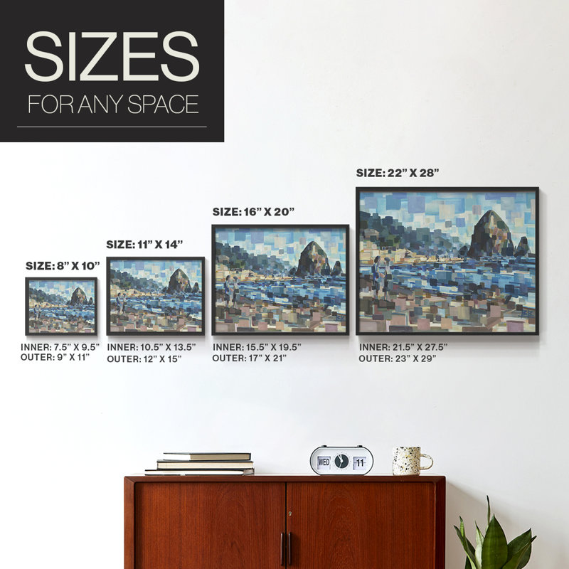 Evening in Cannon Beach -Framed Print - Restickable