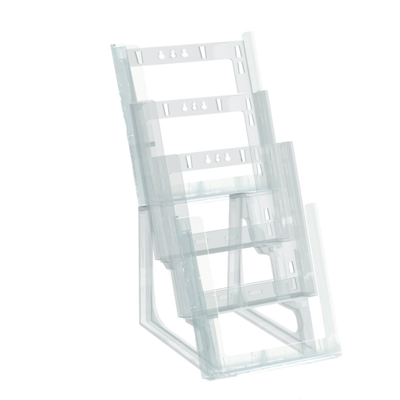 Four-Tier Modular Bifold Brochure Holder, 2-Pack