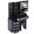 37" Middle Size Left Bedside Cabinet Vanity Table + Cushioned Stool Dresser Set, 2 AC+2 USB Socket, Hair Dryer Stand, Large Touch Control LED Sliding Mirror, 3-Color Switch, EPA, GCC, UL Certificate-1773228989