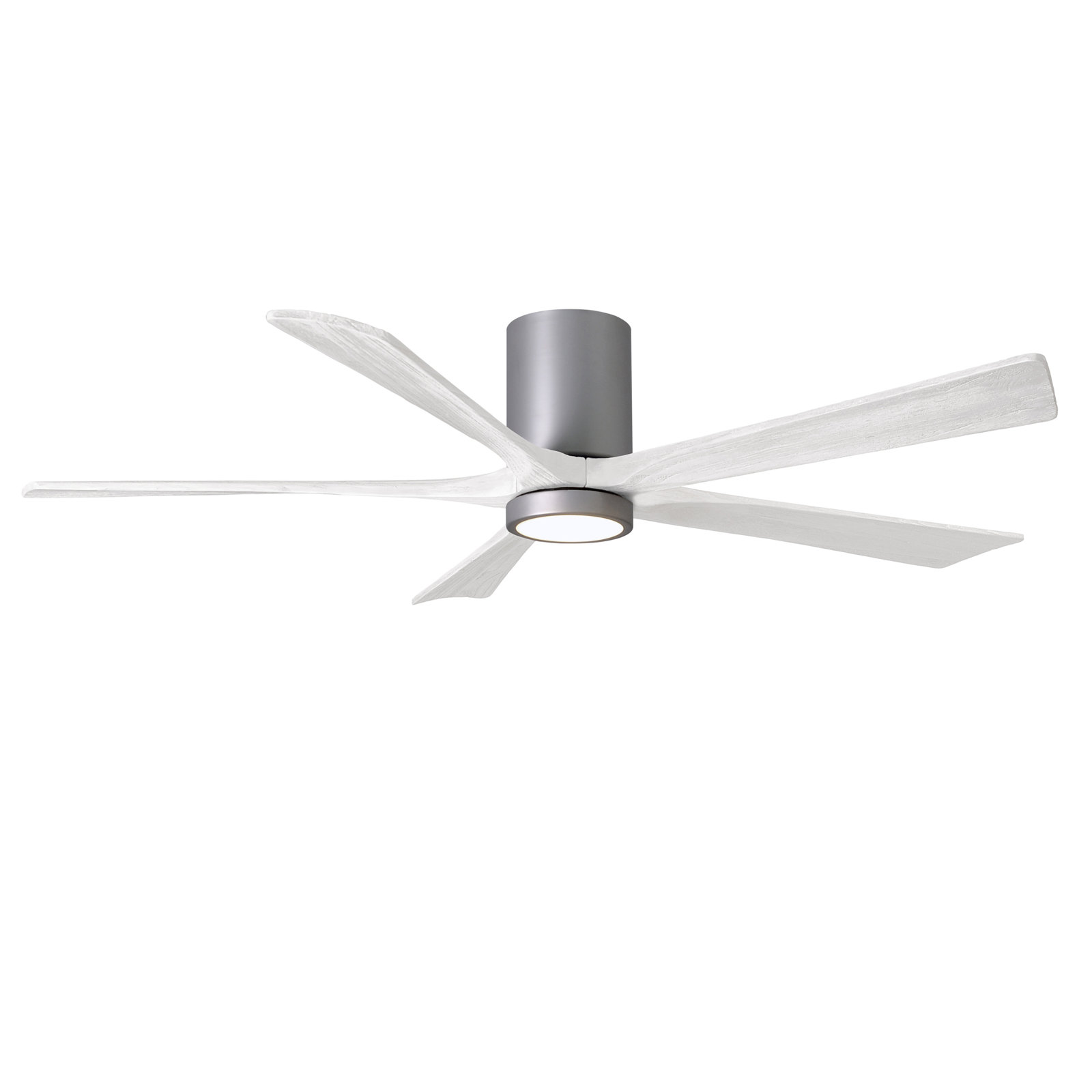 Irene Ceiling Fan with LED Light Kit, Brushed Nickel, Matte White, 60"