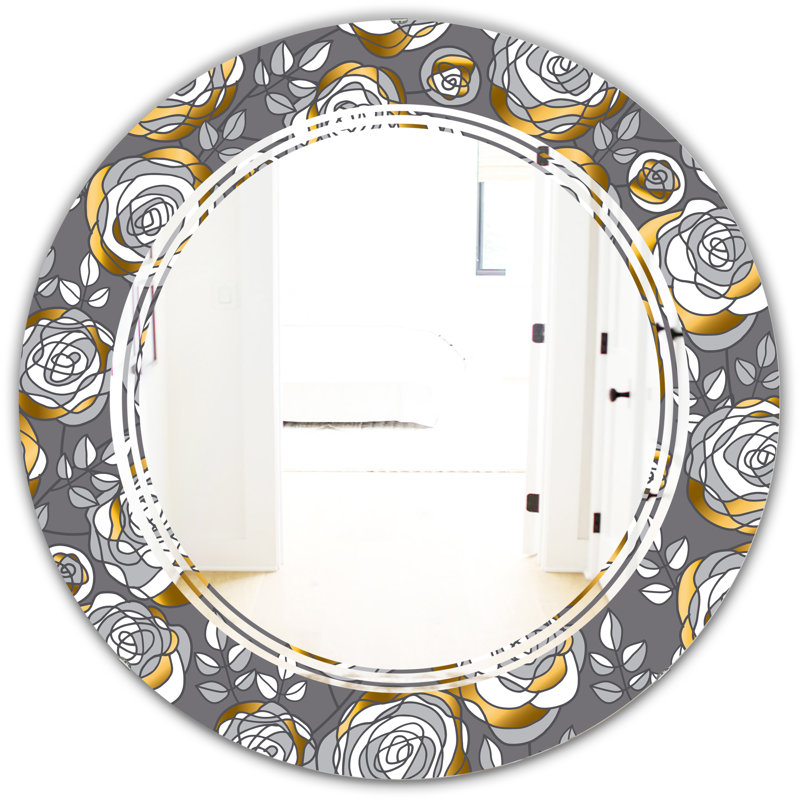 Miroir mural Rose C, H 23,6 po x l 23,6 po