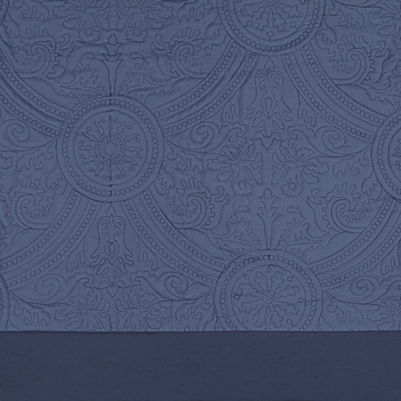 Bensonhurst Polyester Plain Weave Bedspread, Blue, Full