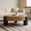 Table basse 33 po moderne avec rangement caché et 3 pieds carrés-265281918