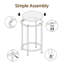 Table d'appoint ronde avec plateau en verre-2027567626