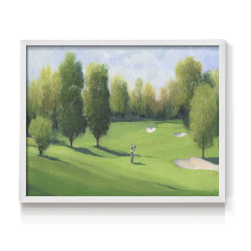 Fairway Shot I - Reproduction encadrée - Restickable, H 22 po x l 28 po, Blanc