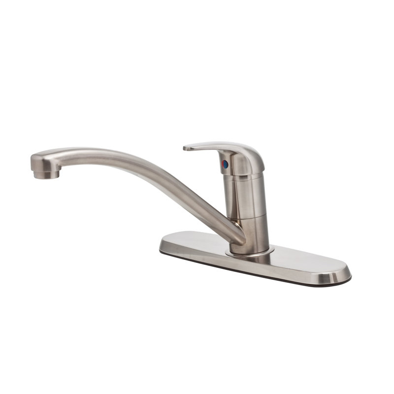 Pfirst Series Single Handle Kitchen Faucet, Stainless Steel
