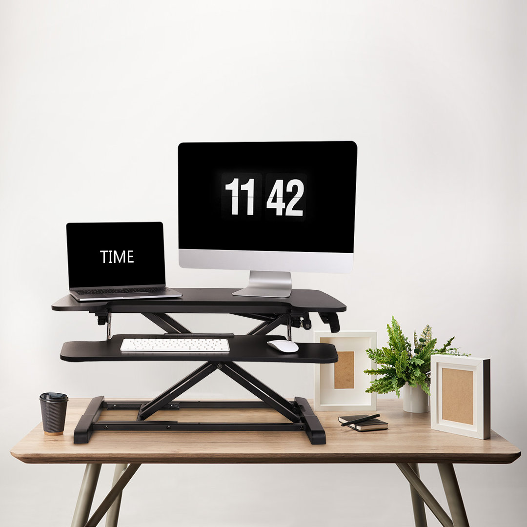 Desk Converter with Removable Keyboard Tray FlexiSpot Color