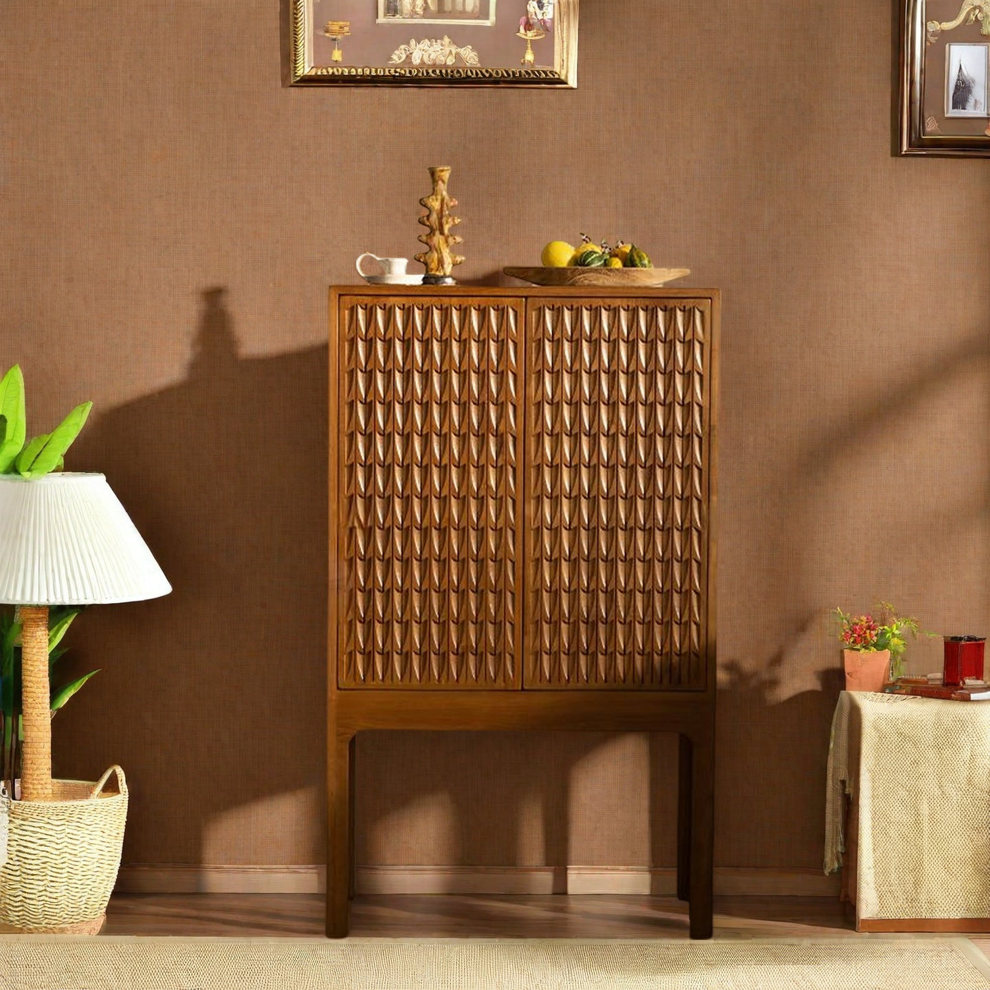 Restro Entry Ebern Designs American Retro Ash Wood Solid Wood Entry Cabinet | Wayfair