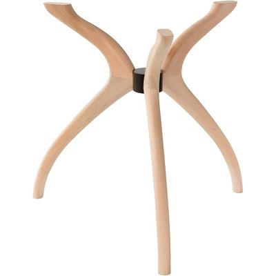 Mid Century Solid Wood Modern Dining Curved Table Base Only, Pedestal Table Bases, Wooden Legs for Kitchen Tables, Glass Top Curvy Leg Assembly Tools Available (Oak, 3-Legs)