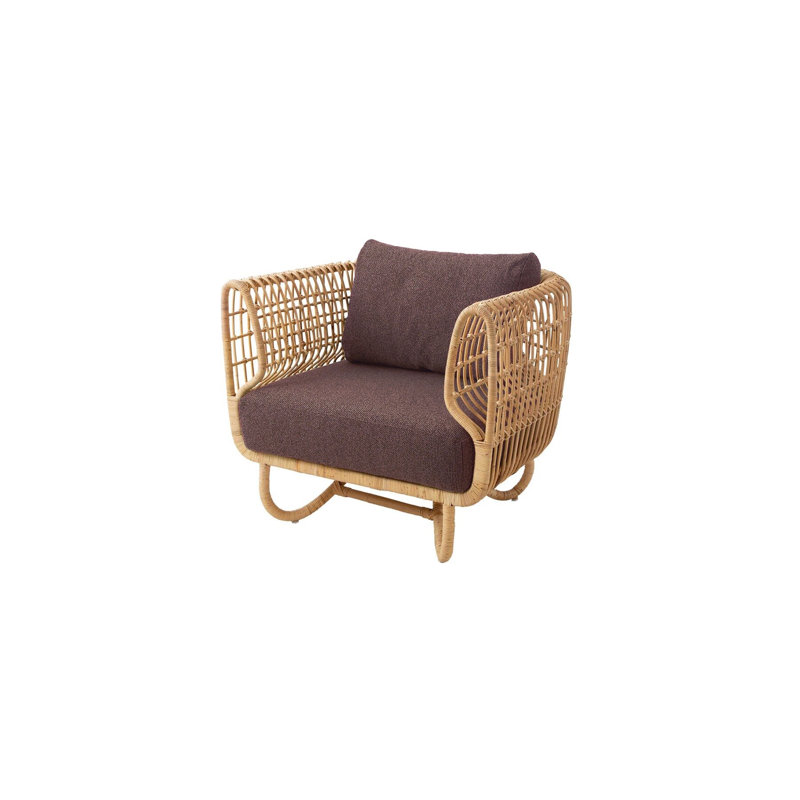 Nest 35.43" Wide Armchair, Dark Bordeaux Polyurethane