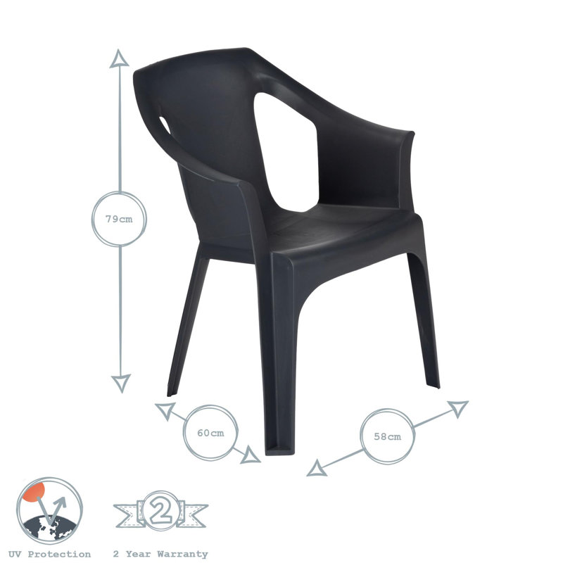 35.00cm H Stacking Armchair, 8, Purple
