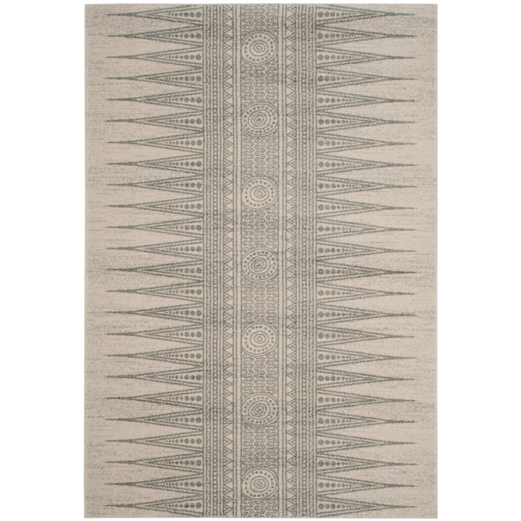 Abbingt Southwestern Ivory/Silver Area Rug