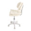 Chaise roulante beige avec dossier réglable en hauteur, tabouret pivotant pour bureau, chambre, bureau et studio