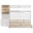 White Full Size Wall Bed With , Shelves, & - Space Saving, Suitable For Small Function, Comfortable Use-737040782-737040783