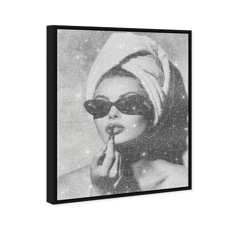 Retro Vanity Vibe Print by Oliver Gal, 25"H x 31"W, Black Floater Frame