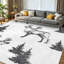 Tapis d'intérieur blanc lavable à la machine, sans couture, avec motif forêt d'hiver-388384102