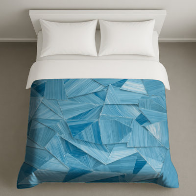 Blue Triangular Shapes Duvet Covers