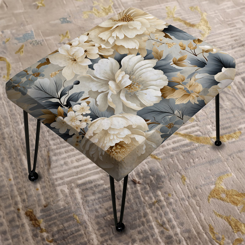 Urban Victorian Splendor Victorian Pattern XII - Floral Rectangle Ottoman