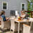 Robbie 6 - Person Acacia Wicker Patio Dining Set with Rectangular Table