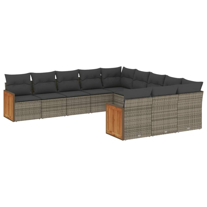 Ensemble de canapé de jardin Vidaxl gris
